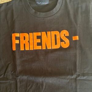 VLONE Black Tee with Orange Logo Friends